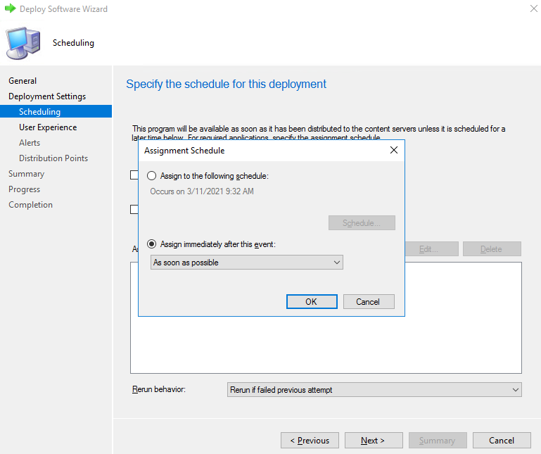 screen-capture of Microsoft's SCCM 'deploy software' wizard