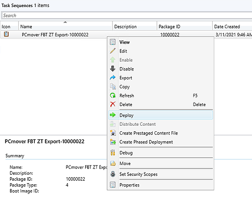 screen-capture of Microsoft's SCCM Task Sequence manager